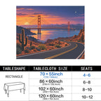 Golden Gate Desert 178cm x 140cm Rectangular Tablecloth 70x55inch (QUE)