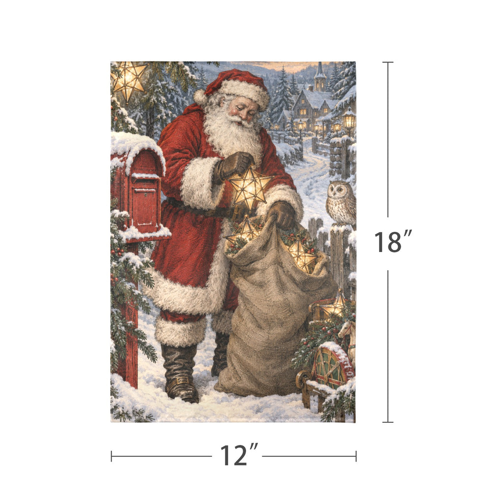 Star Lantern Santa 12 x 18 in Garden Flag