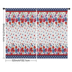 Independence-to-Midterms Floral Banner 52 x 84 in Window Curtain Set