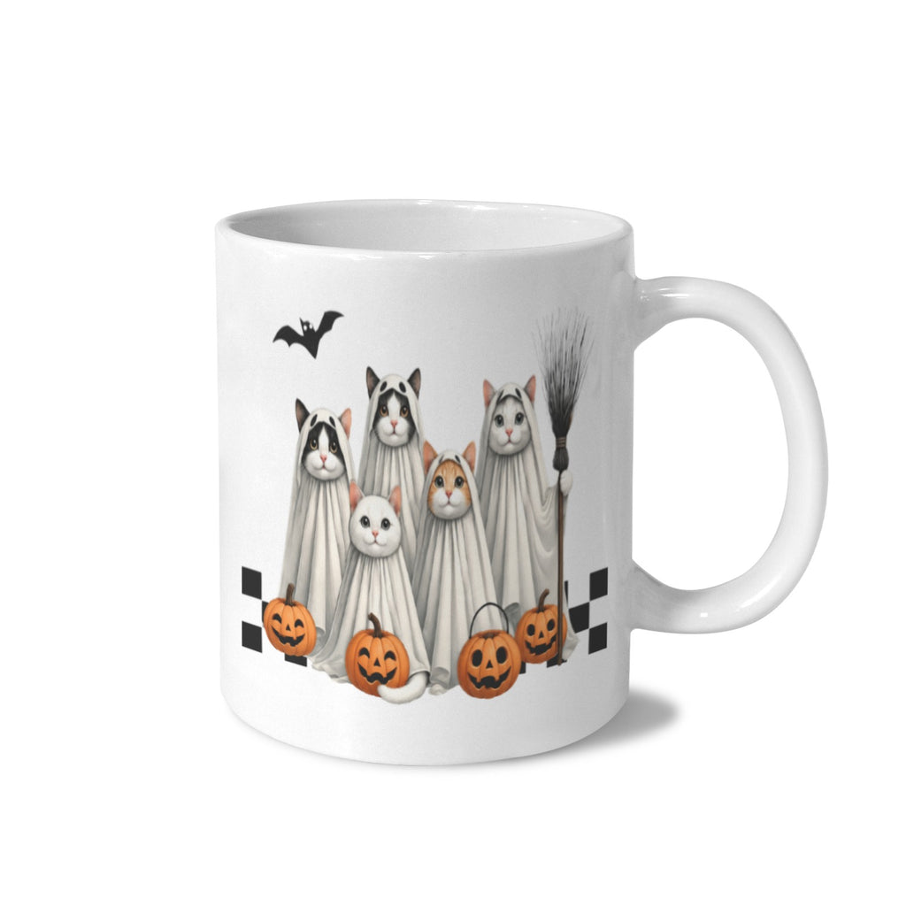 Black Cat at Midnight 11 oz White Ceramic Mug