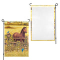 Horse in Meadow 12 x 18 in Garden Flag