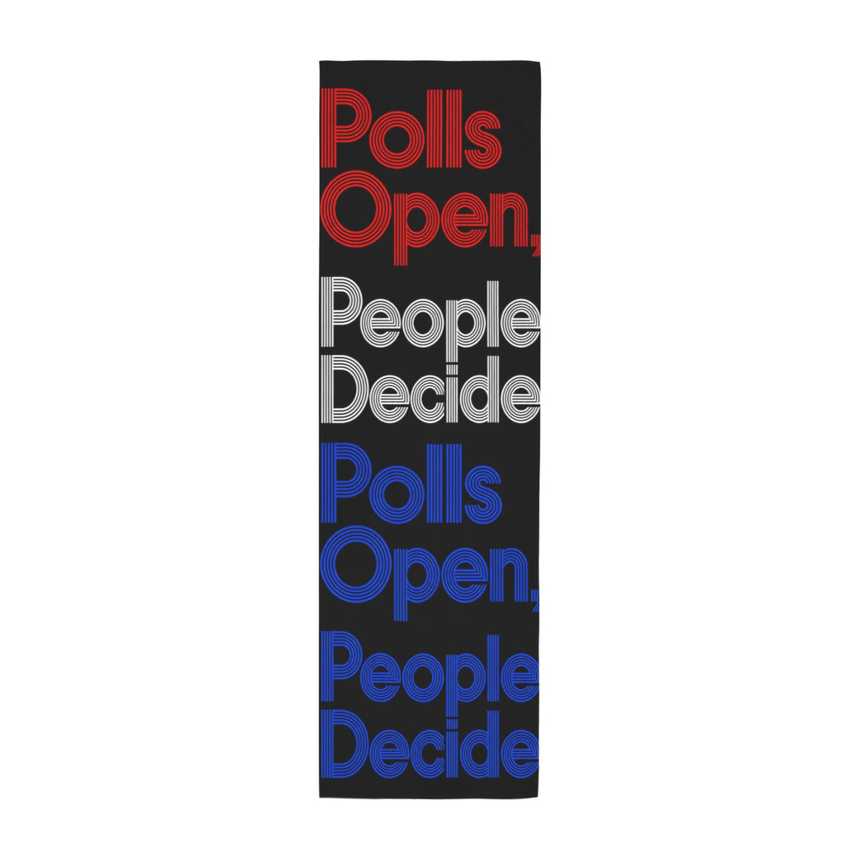 Polls Open, People Decide 12 x 40 in Polyester Peach Skin Tapestry