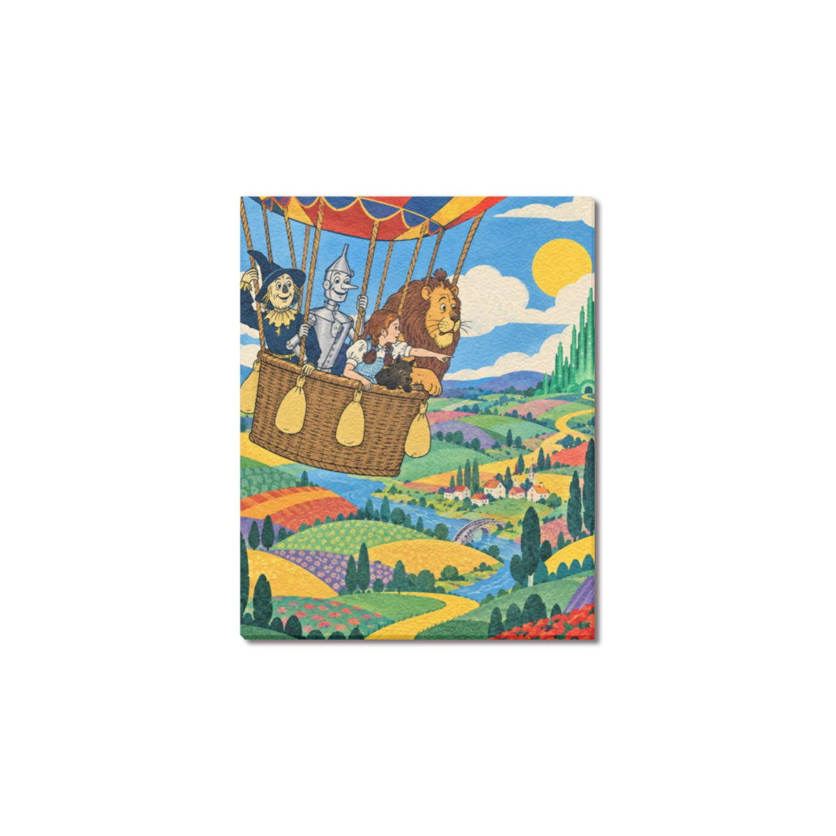 Oz Balloon Valley Frame Canvas Print 8"x10"