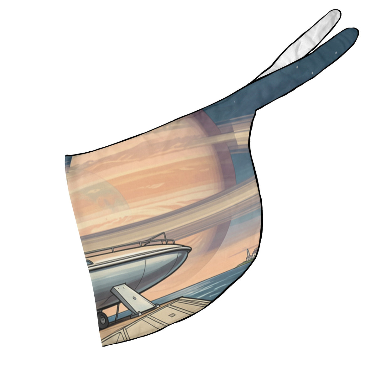 Ringed Planet Buck Rogers Beach Sarong Wrap (QUE)