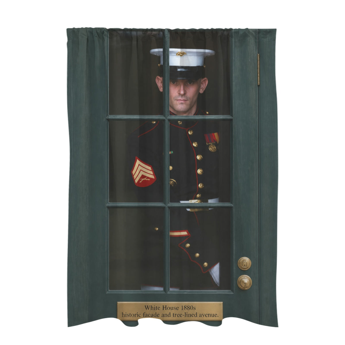 White House Historic Facade 51 x 72 in Door Curtain (QUE)