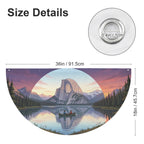 Half Dome Catches An Alpine 36 x 18 in Semi Circle Flag