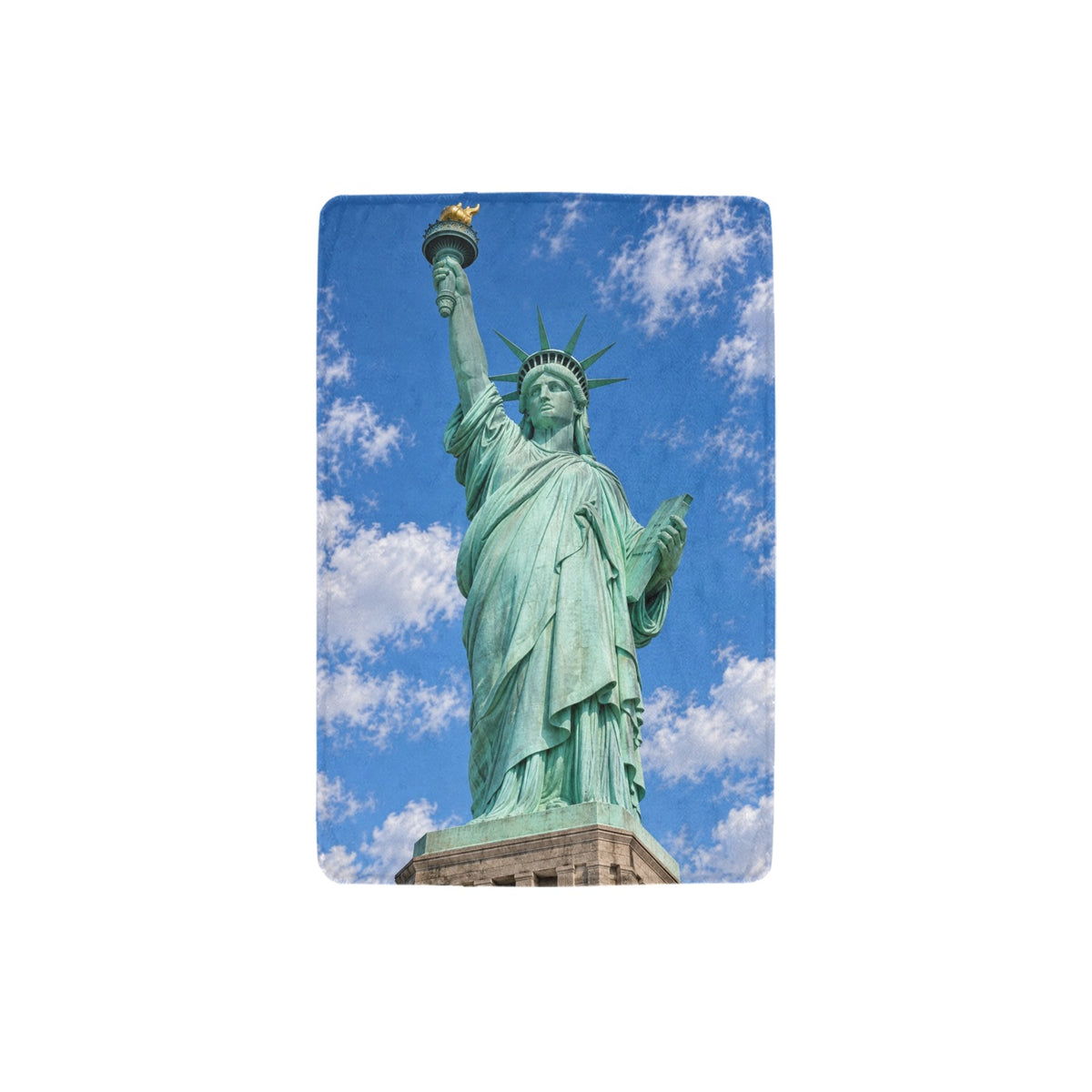 Statue of Liberty Torch and Crown 32 x 48 in Micro Fleece Blanket