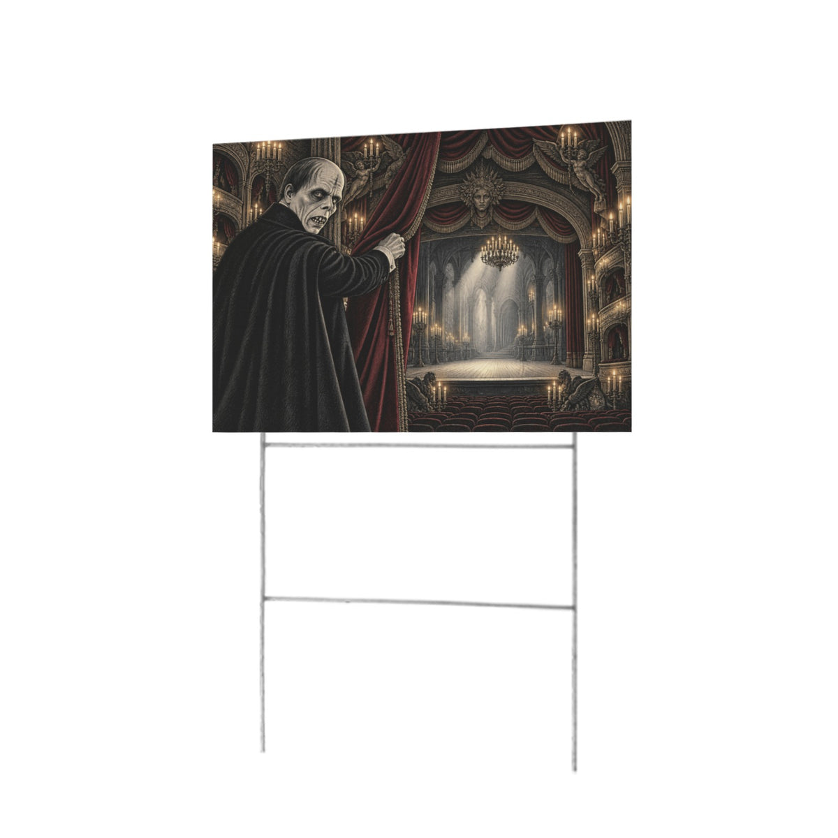 Masked Opera Stage Phantom 12 x 9 in House Sign