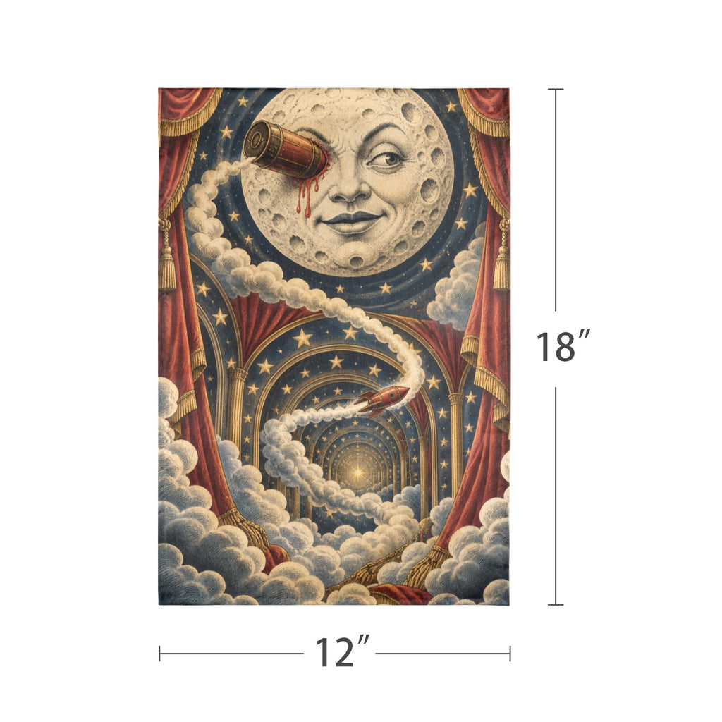 Star Tunnel Moon Face 12 x 18 in Garden Flag