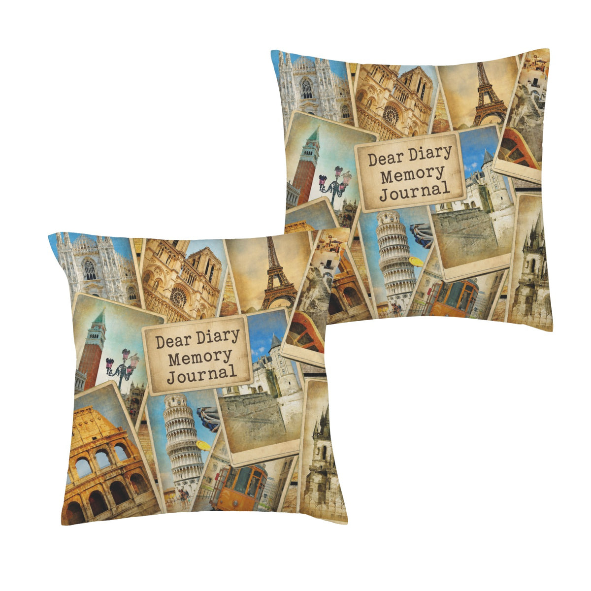 Dear Diary Memory Journal 16 x 16 in Envelope Pillow Case