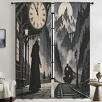 Count Orlok Mountain Rail 52 x 84 in Window Curtain Set