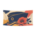 Cap Poppy and Ribbon 47 x 24 in Festival Banner