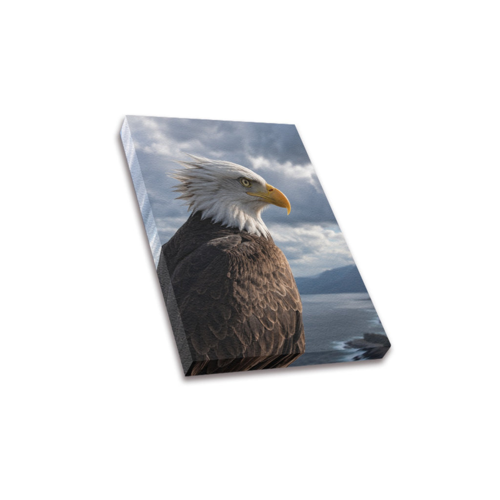 Bald Eagle Windward Profile Frame Canvas Print 8"x10"