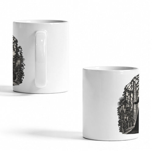 Count Orlok Candlelit Conservatory Window 11 oz White Ceramic Mug