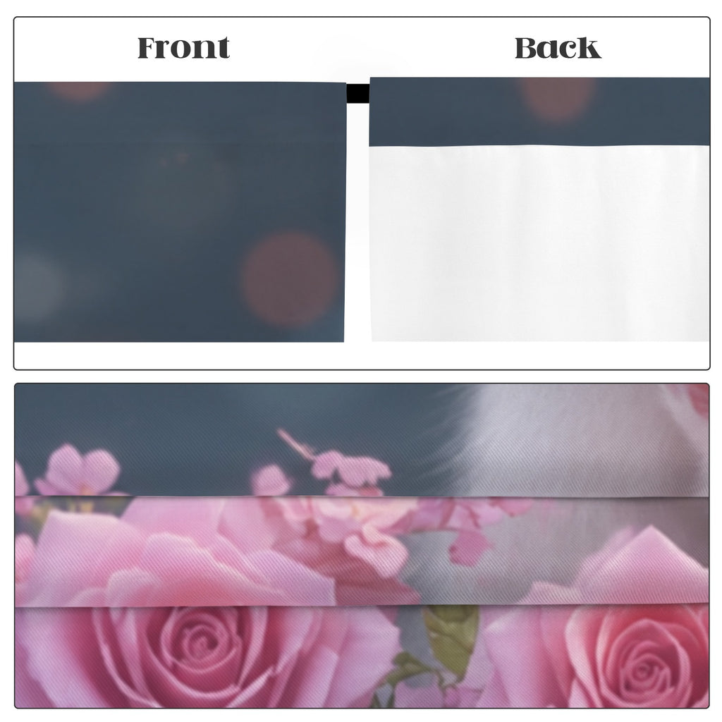 Whimsical Cat Garden 52 x 84 in Window Curtain Set