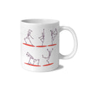 Skeleton Hand with Candy 11 oz White Ceramic Mug