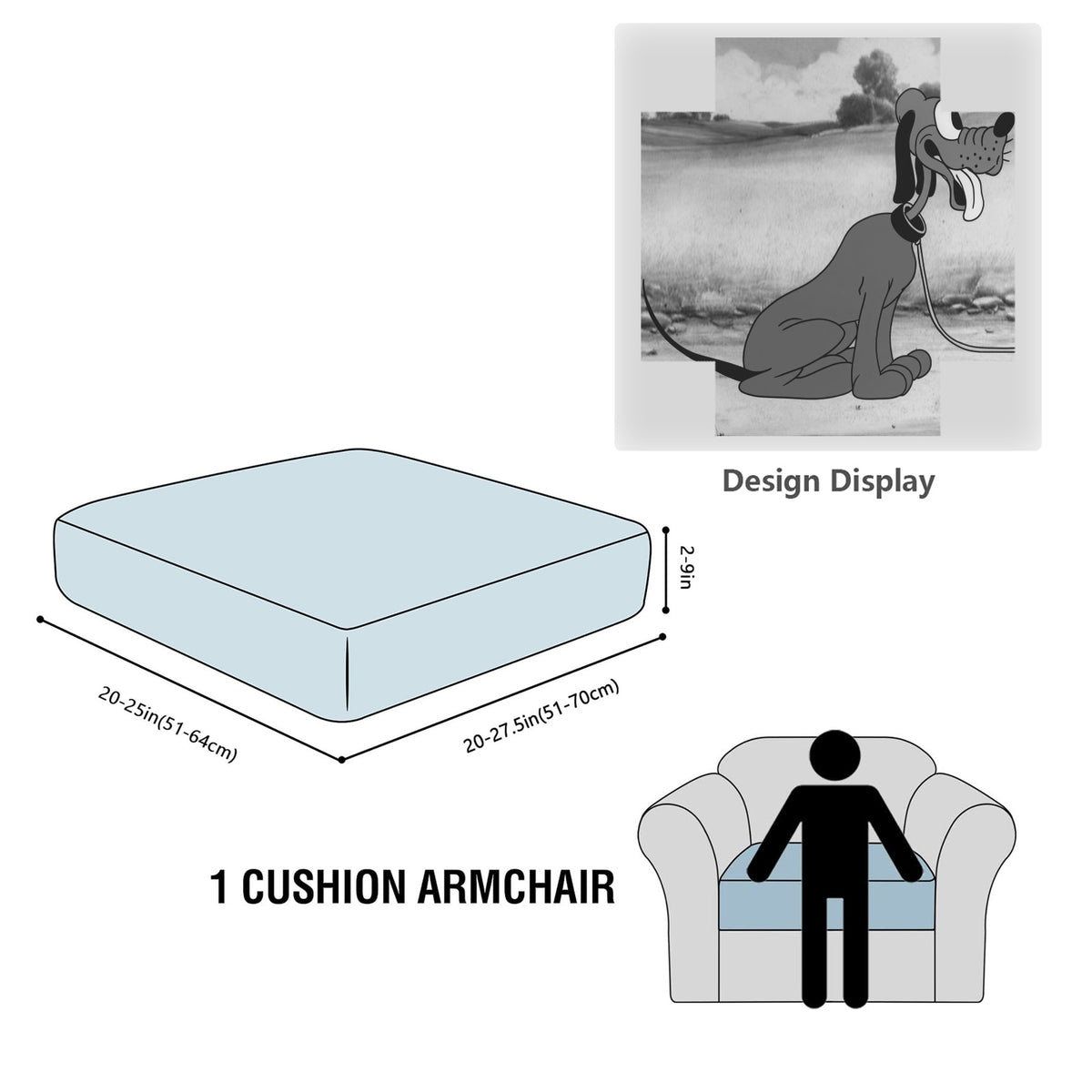 Rover With A Picnic Blanket And Bask 25 x 27.5 x 8 in Sofa Cushion Cover
