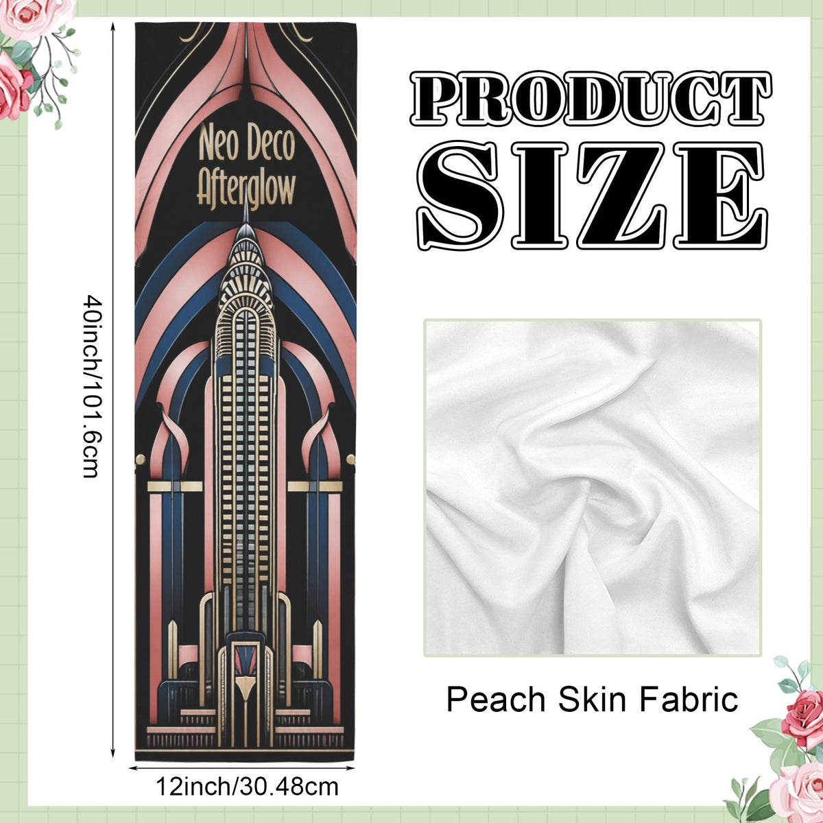 Neo Deco Afterglow 12 x 40 in Polyester Peach Skin Tapestry