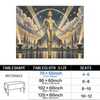 Robot Maria Stars 178cm x 140cm Rectangular Tablecloth 70x55inch (QUE)
