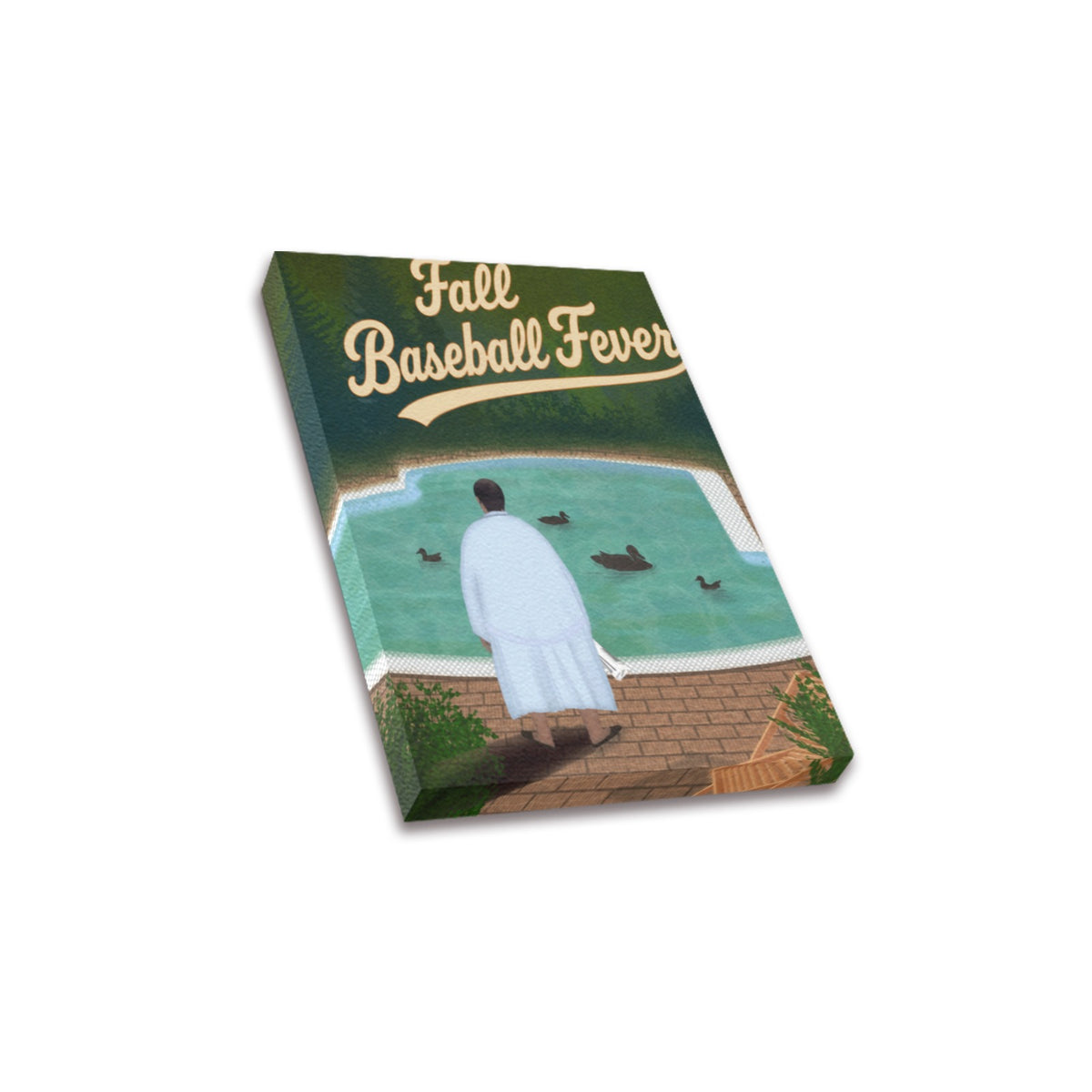 Fall Baseball Fever Pool and Ducks Frame Canvas Print 8"x10"