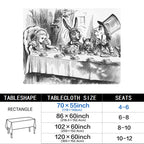 Mushroom Woodland 178cm x 140cm Rectangular Tablecloth 70x55inch (QUE)
