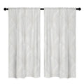 White Feather Scallops 52 x 84 in Window Curtain Set