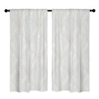 White Feather Scallops 52 x 84 in Window Curtain Set