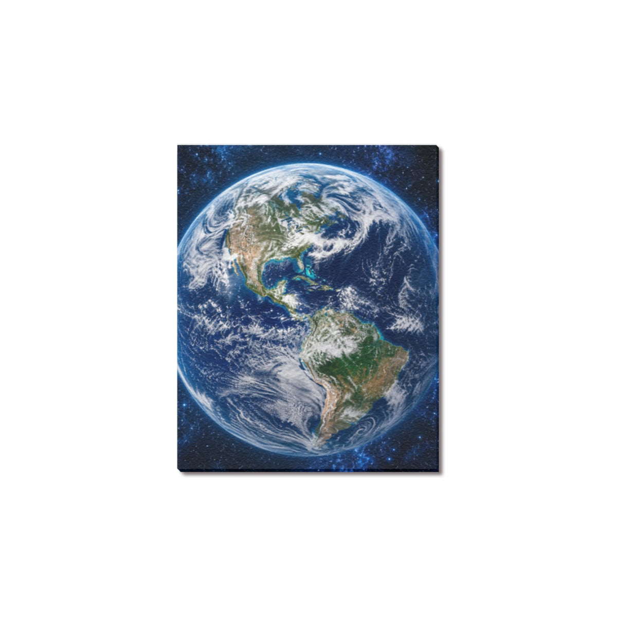 Blue Marble Cloud Bands Frame Canvas Print 8"x10"