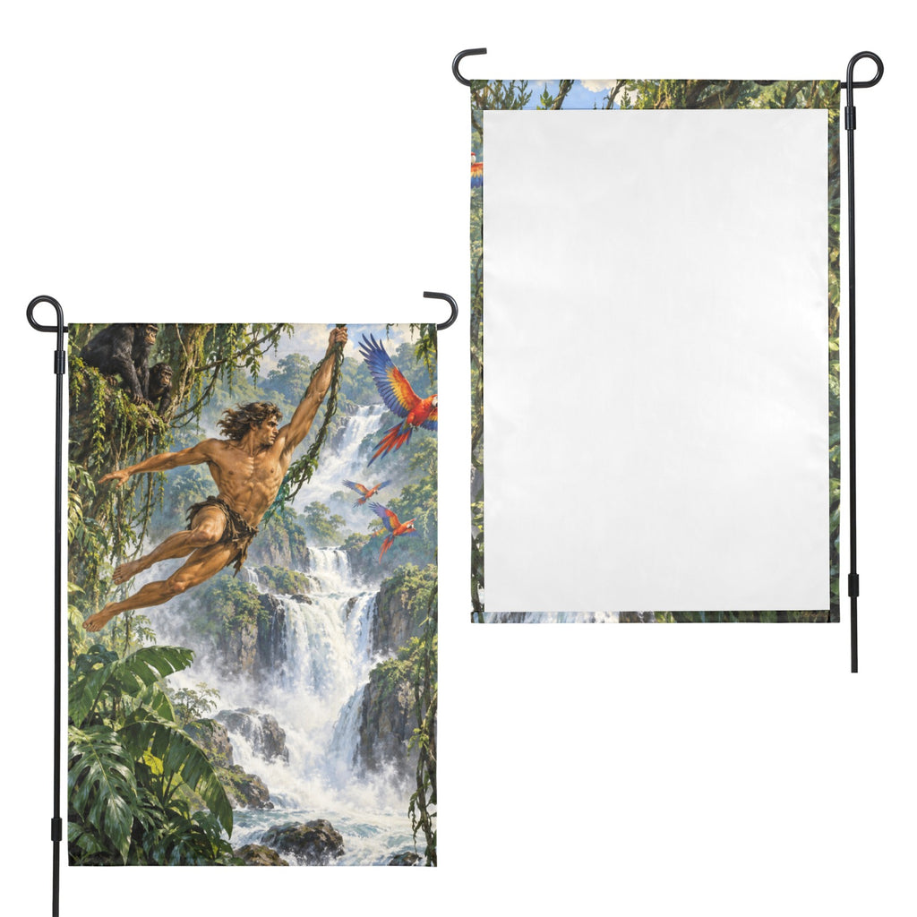 Tarzan Waterfall Swing 12 x 18 in Garden Flag