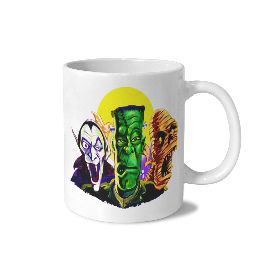 Patchwork Monster Parade 11 oz White Ceramic Mug