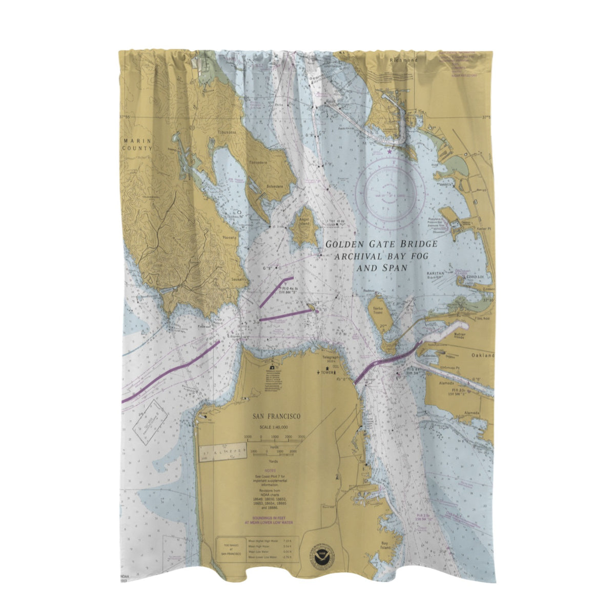 Golden Gate Bridge Fog 51 x 72 in Door Curtain (QUE)