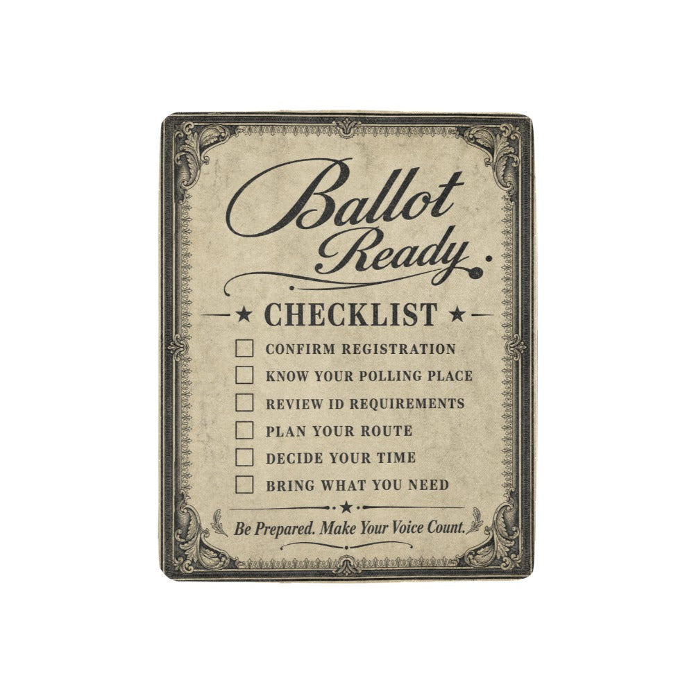 Ballot Ready Checklist 32 x 48 in Micro Fleece Blanket