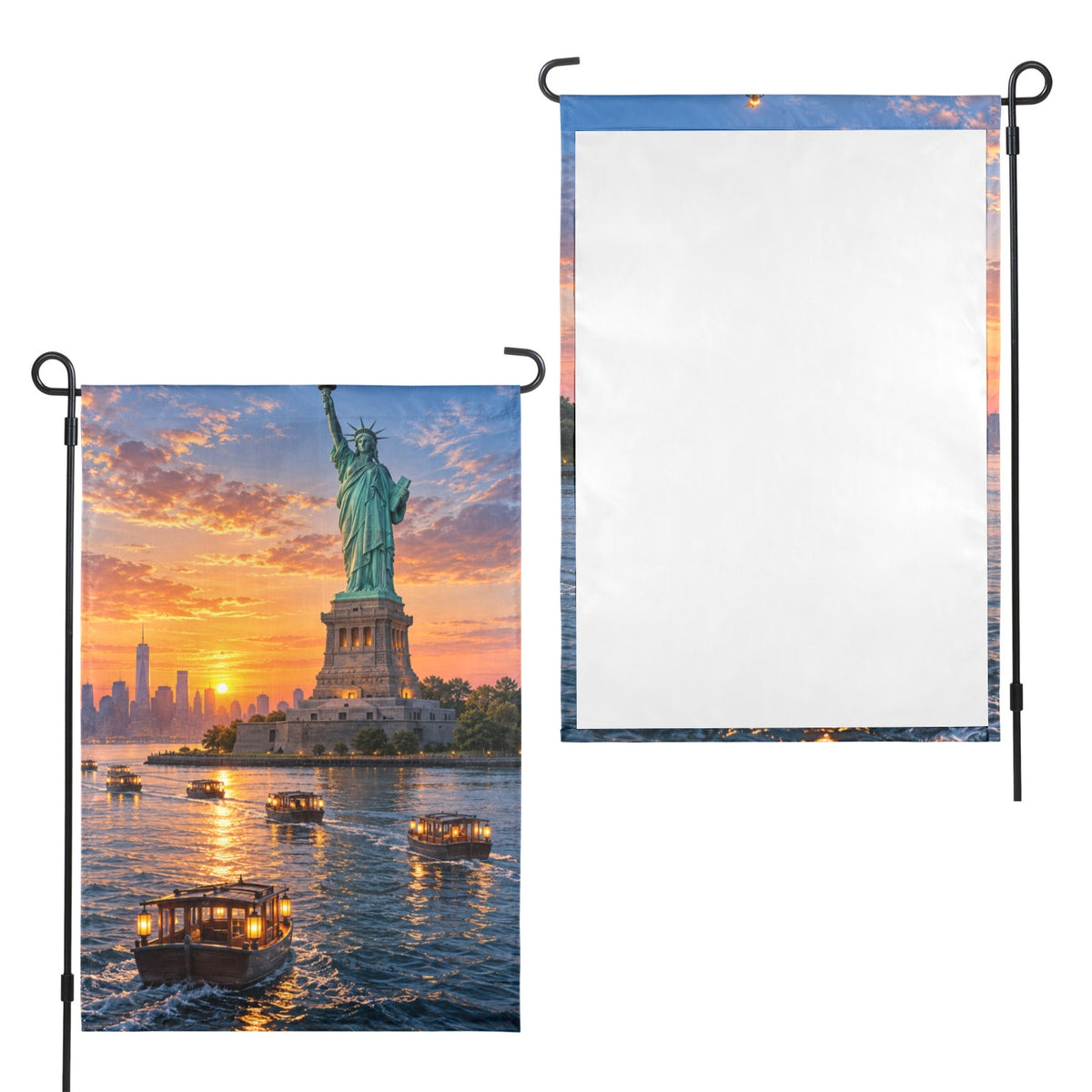 Lantern Harbor Liberty 12 x 18 in Garden Flag
