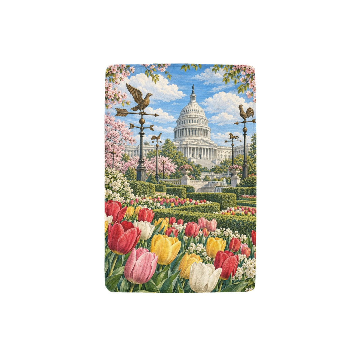 Capitol Garden Vanes 32 x 48 in Micro Fleece Blanket