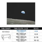 Earthrise Orbit 178cm x 140cm Rectangular Tablecloth 70x55inch (QUE)