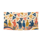Paper-Cut Parade of Thanks 47 x 24 in Festival Banner
