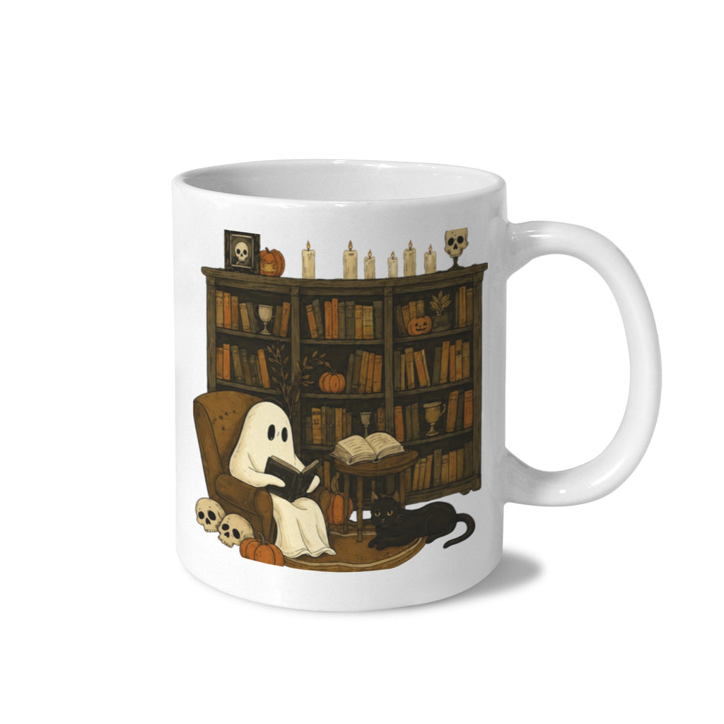 Spooky Carousel 11 oz White Ceramic Mug