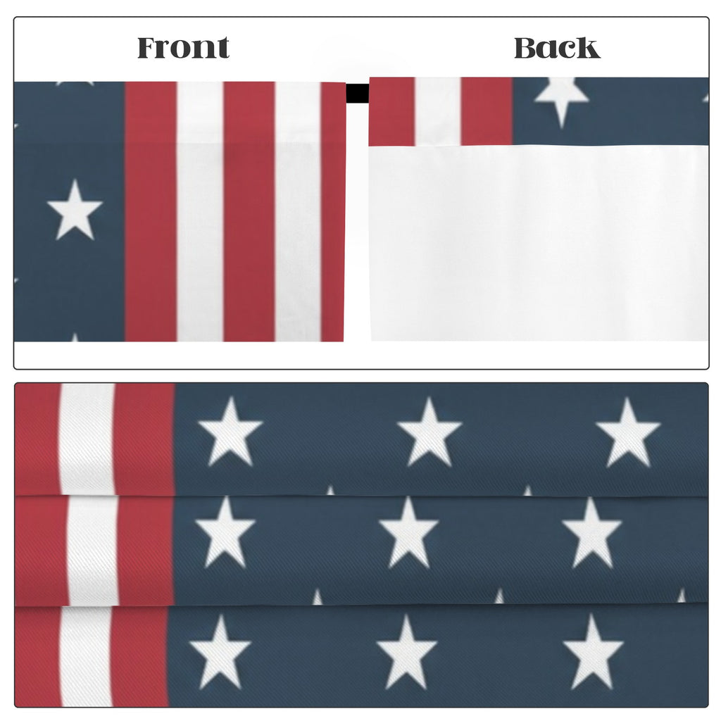 Red White Blue Vote Grid 52 x 84 in Window Curtain Set