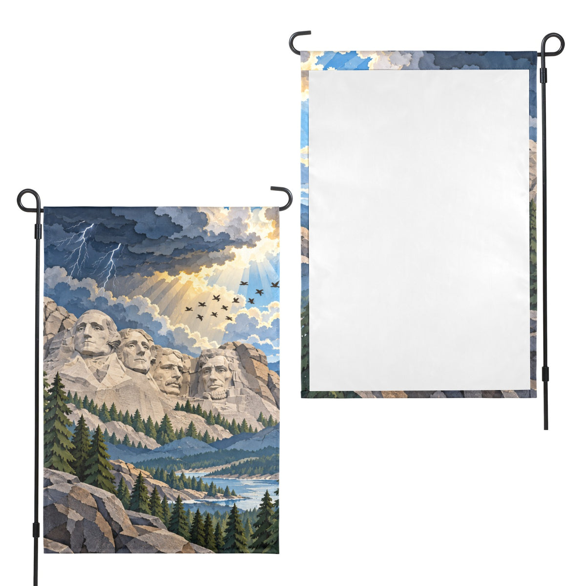 Rushmore Alpine Storm 12 x 18 in Garden Flag