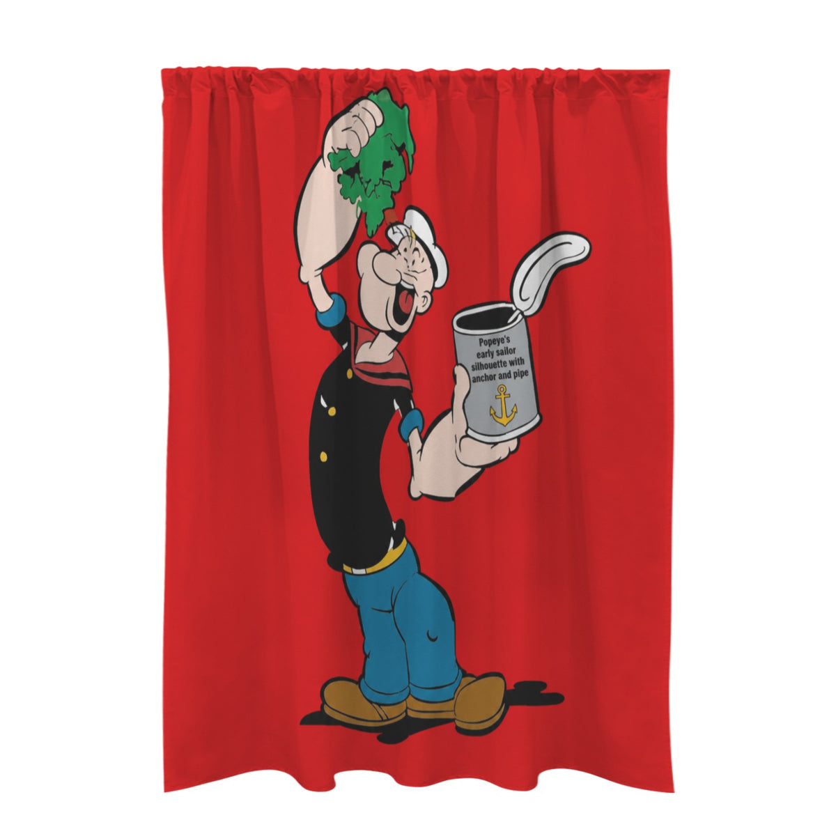 Popeye Anchor and Pipe 51 x 72 in Door Curtain (QUE)