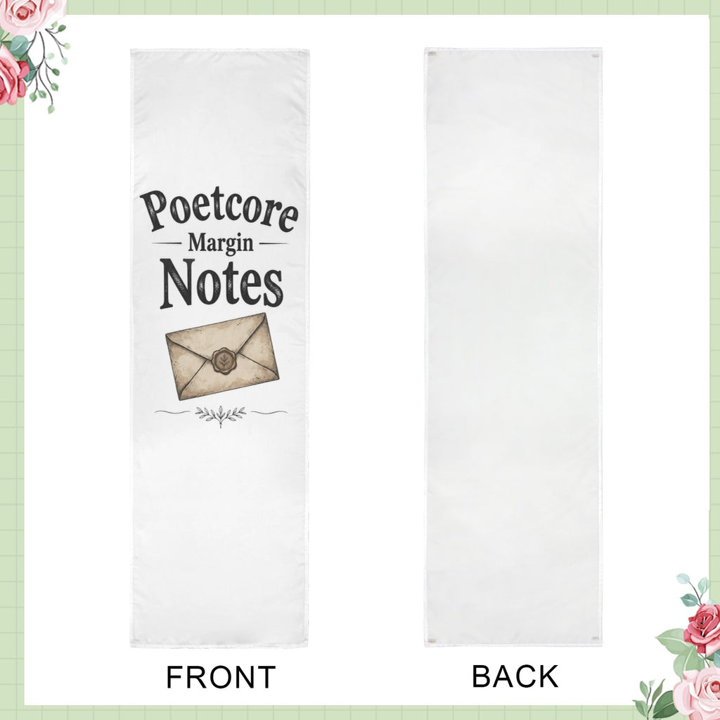 Poetcore Margin Notes 12 x 40 in Polyester Peach Skin Tapestry