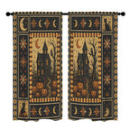 Haunted Castle Cat 52 x 84 in Window Curtain Set