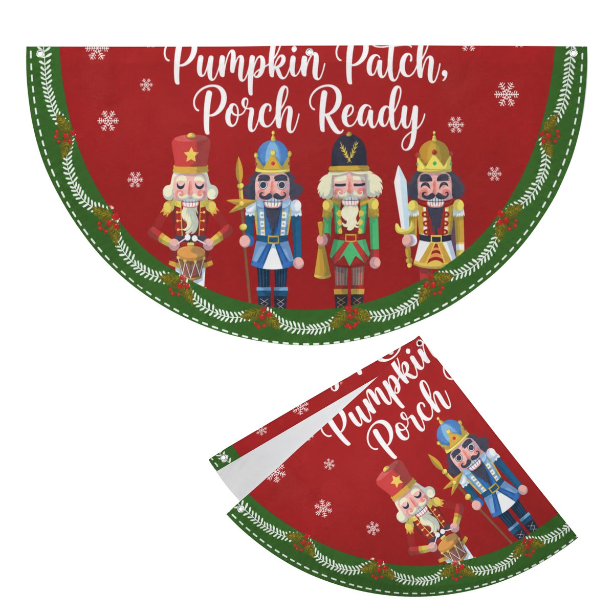 Pumpkin Patch, Porch Ready 36 x 18 in Semi Circle Flag