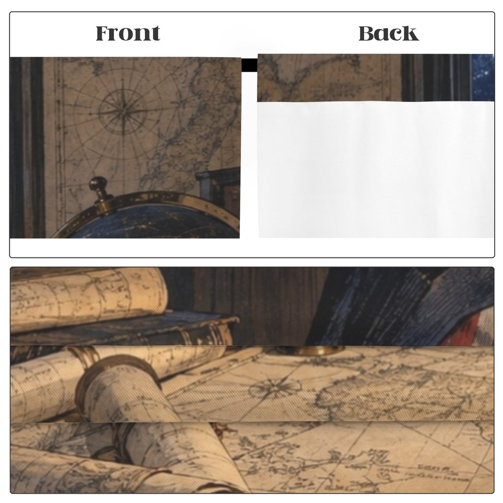 Uncle Sam the Lantern Cartographer 52 x 84 in Window Curtain Set