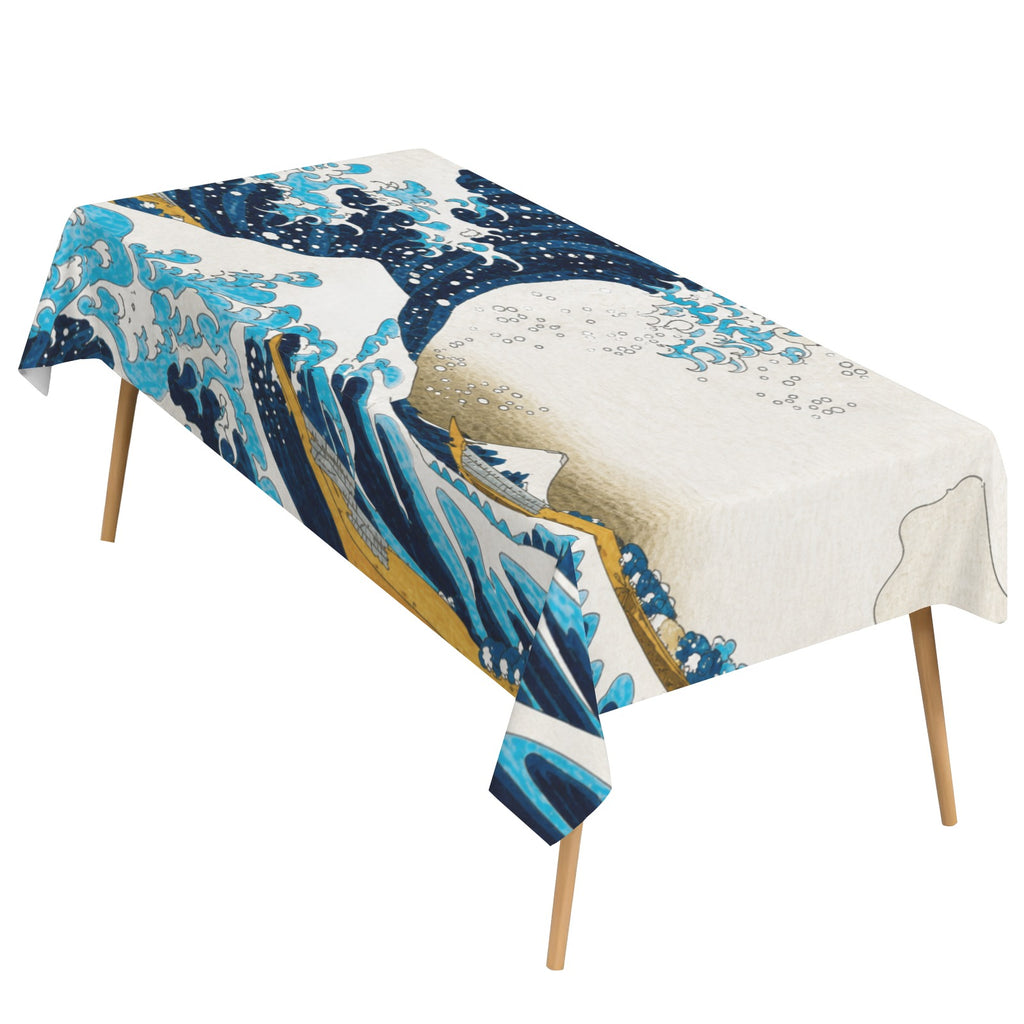 Great Wave 178cm x 140cm Rectangular Tablecloth 70x55inch (QUE)