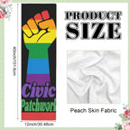 Civic Patchwork 12 x 40 in Polyester Peach Skin Tapestry