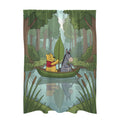 Pooh and Eeyore sail a leaf boat across 51 x 72 in Door Curtain (QUE)