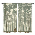 Deer in tall forest 52 x 84 in Window Curtain Set