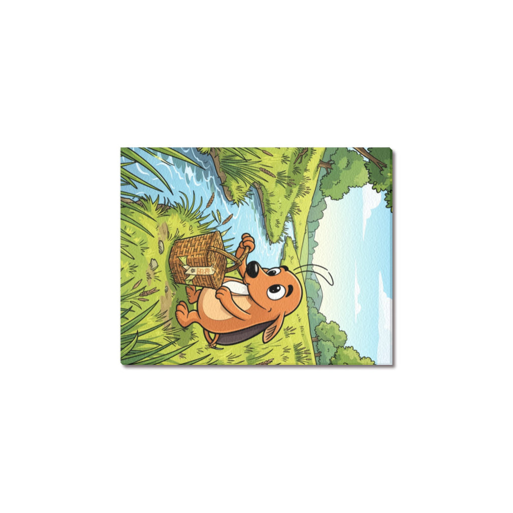 Pluto Picnic Stream Frame Canvas Print 8"x10"