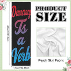 Democracy Is a Verb 12 x 40 in Polyester Peach Skin Tapestry
